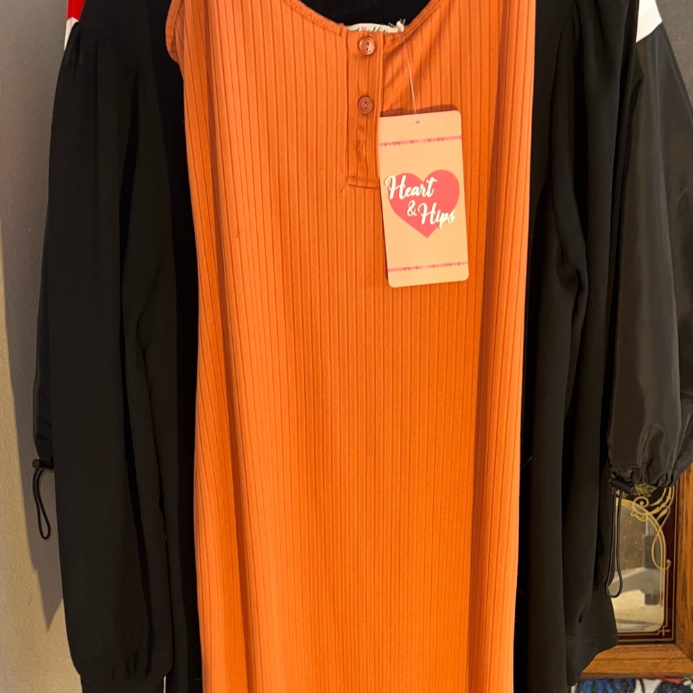 Heart Hips Terracotta Ribbed Dress